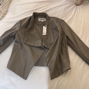 Bb Dakota new gray leather jacket xs